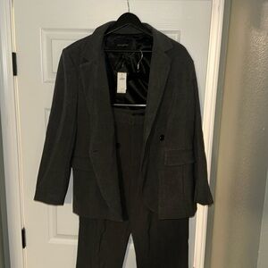 Sculpted Grey Blazer